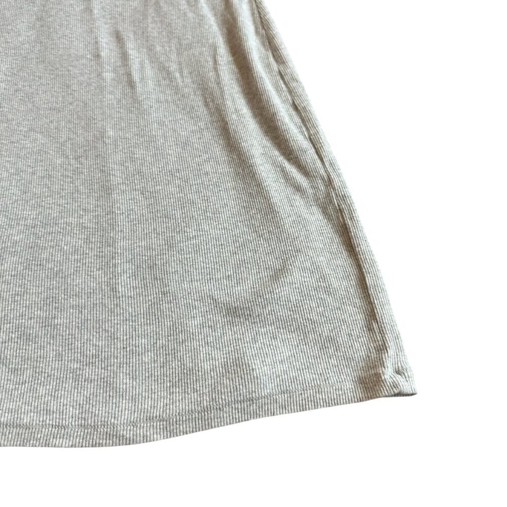 Skims Grey Ribbed Stretch Bodycon Dress Mini Crew Neck Lounge Size 2X Women's - Picture 3 of 9